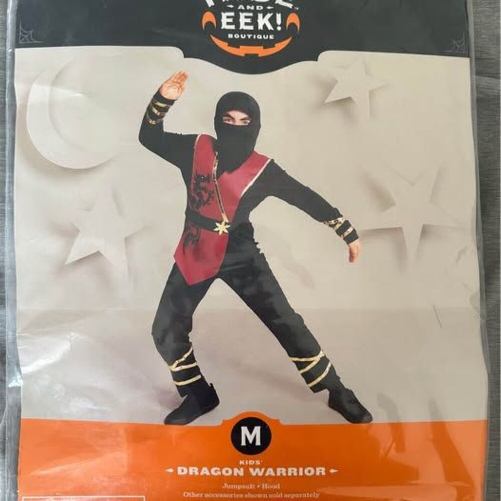 Hyde and EEK! Boutique Kids' Dragon Warrior Ninja Costume Size M Halloween